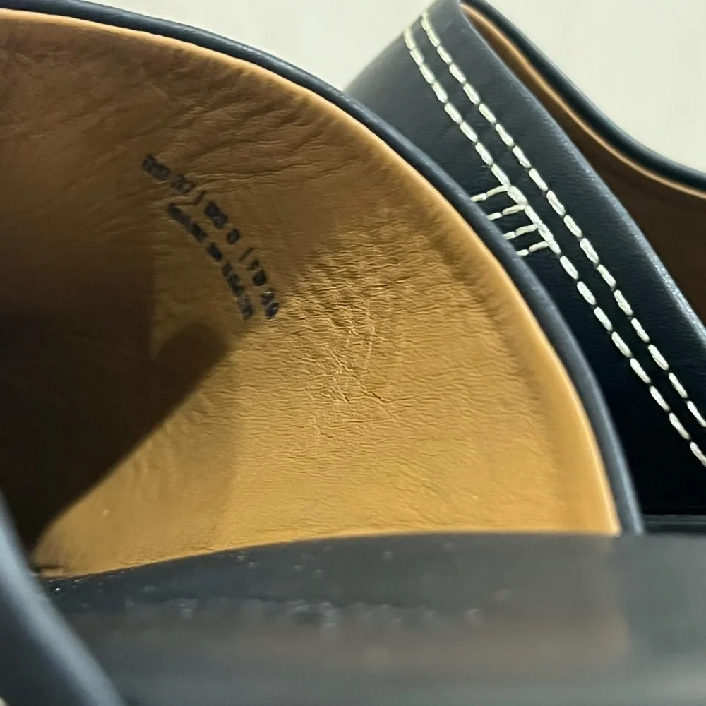 NEW FARM Rio Black Heart Clog Studded Platform Heels - Picture 8 of 12